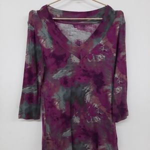 Daisy Fuentes water cor tie die t shirt size L/G